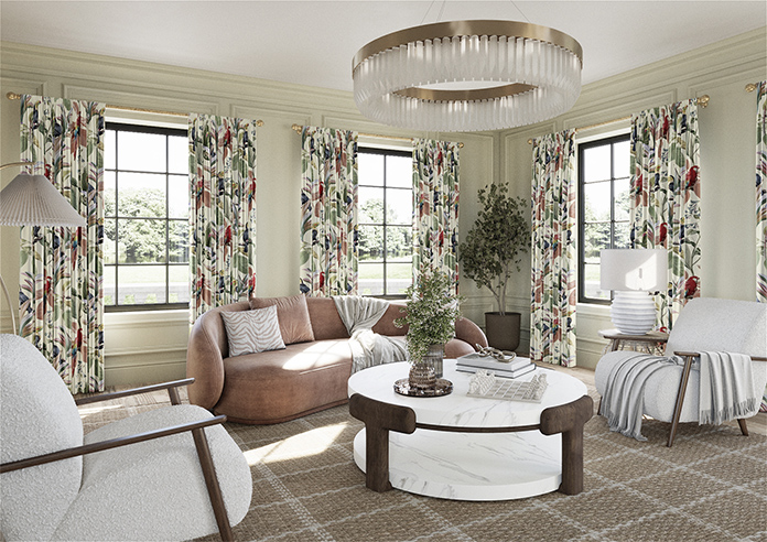 Parakeet Faux Silk, Pink Lotus - Made to Measure Curtain - Image 7